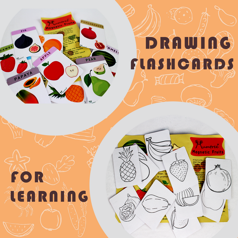 Livinparadise Magnetic Fruits – 5 Wooden Fruits with Playing Knife for kids 1+