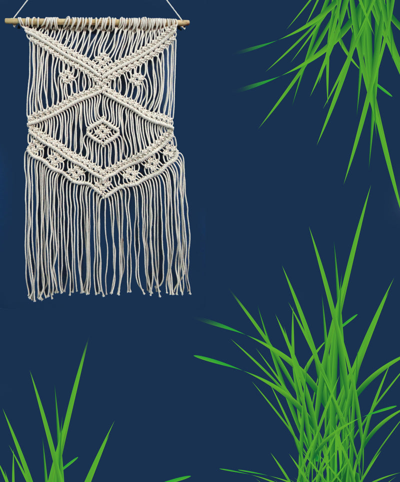 LIVINPARADISE | Macrame Wall Hanging | Woven Boho Chic Wall Décor | Beautiful Art | Handmade Woven Tapestry | Natural Colour | 20×28Inch