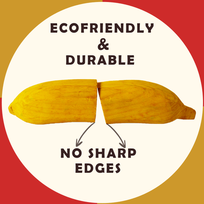 Livinparadise Magnetic Fruits – 5 Wooden Fruits with Playing Knife for kids 1+