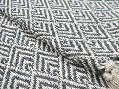 Black throw with designer pattern