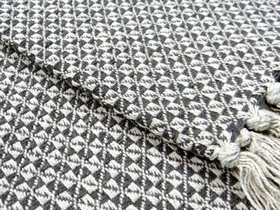 Brown Throw with square pattern