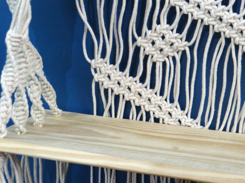 LIVINPARADISE | Macrame wooden wall hanging | Woven Boho Chic Wall Décor | Handmade Woven Tapestry | Halloween Pumpkin Holder | 32×38Inch