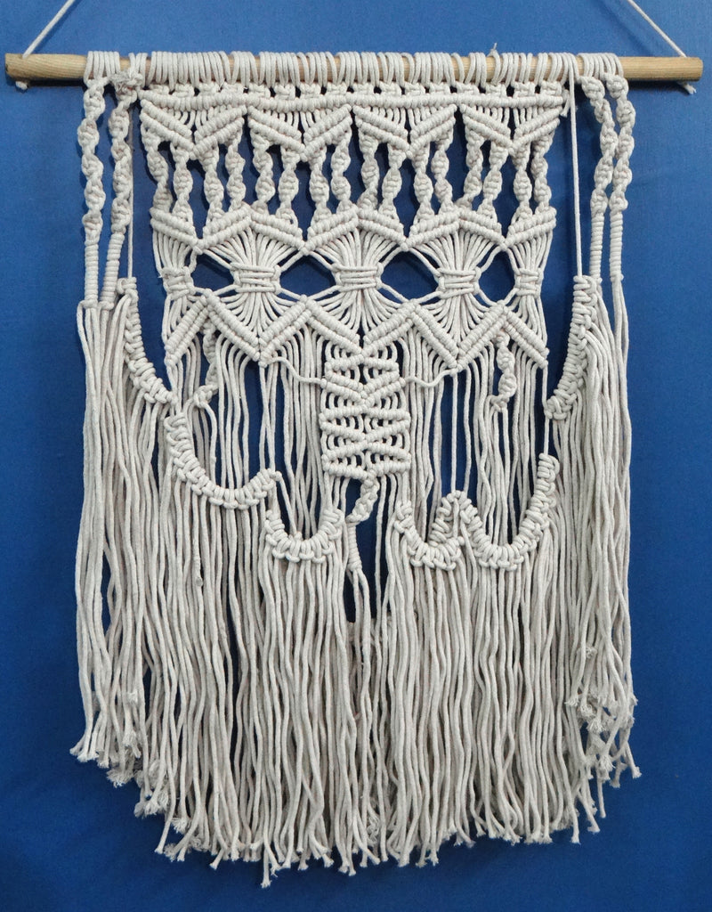 LIVINPARADISE | Macrame Wall Hanging | Woven Boho Chic Wall Décor | Beautiful Art | Handmade Woven Tapestry | Natural Colour | 25×30 Inch