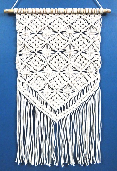 LIVINPARADISE | Macrame Wall Hanging | Woven Boho Chic Wall Décor | Beautiful Art | Handmade Woven Tapestry | Natural Colour | 18x28Inch