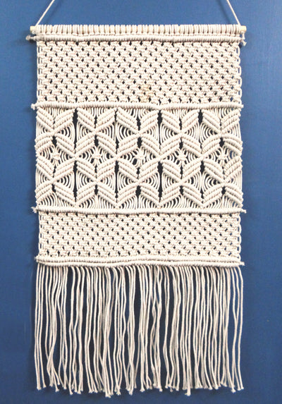 LIVINPARADISE | Macrame Wall Hanging | Woven Boho Chic Wall Décor | Beautiful Art | Handmade Woven Tapestry | Natural Colour | 20×36 Inch