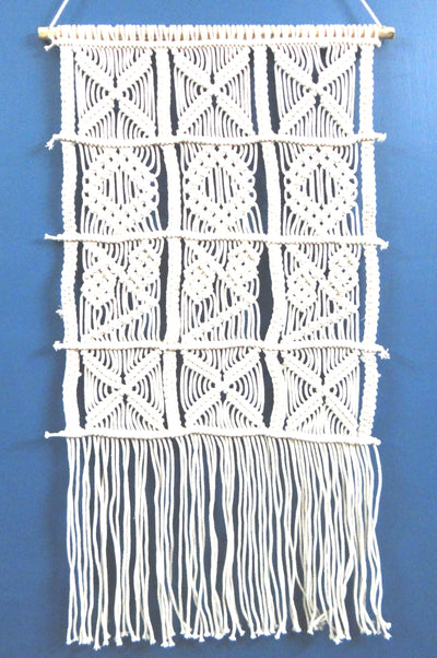 LIVINPARADISE | Macrame Wall Hanging | Woven Boho Chic Wall Décor | Beautiful Art | Handmade Woven Tapestry | Natural Colour | 20×36 Inch