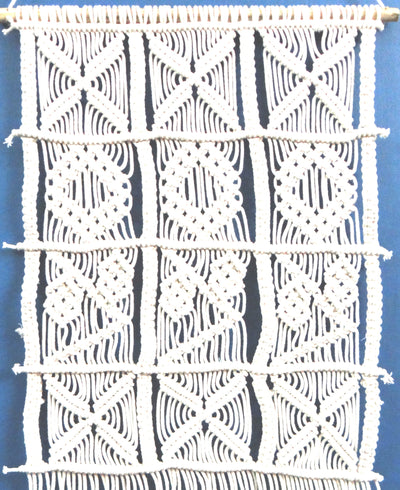 LIVINPARADISE | Macrame Wall Hanging | Woven Boho Chic Wall Décor | Beautiful Art | Handmade Woven Tapestry | Natural Colour | 20×36 Inch