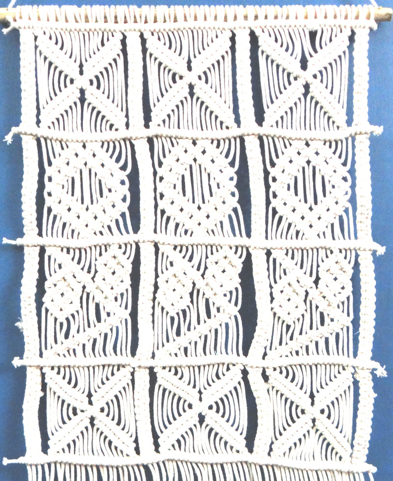 LIVINPARADISE | Macrame Wall Hanging | Woven Boho Chic Wall Décor | Beautiful Art | Handmade Woven Tapestry | Natural Colour | 20×36 Inch