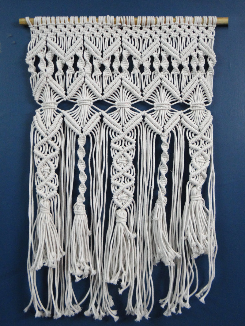 LIVINPARADISE | Macrame Wall Hanging | Woven Boho Chic Wall Décor | Beautiful Art | Handmade Woven Tapestry | Natural Colour | 22X32 Inch