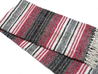 LIVINPARADISE | Authentic Falsa Blanket | Recycled Throw and Blanket | Picnic or Camping | Home Decor & Everyday Use | Indoor and outdoor | Size 50" x 80" APPROX| Pink