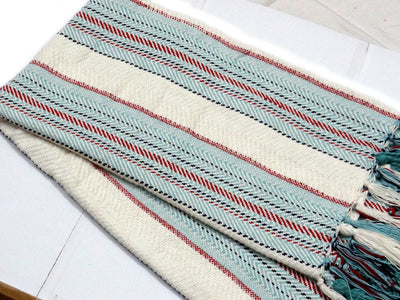 Multicolored throw with designer pattern