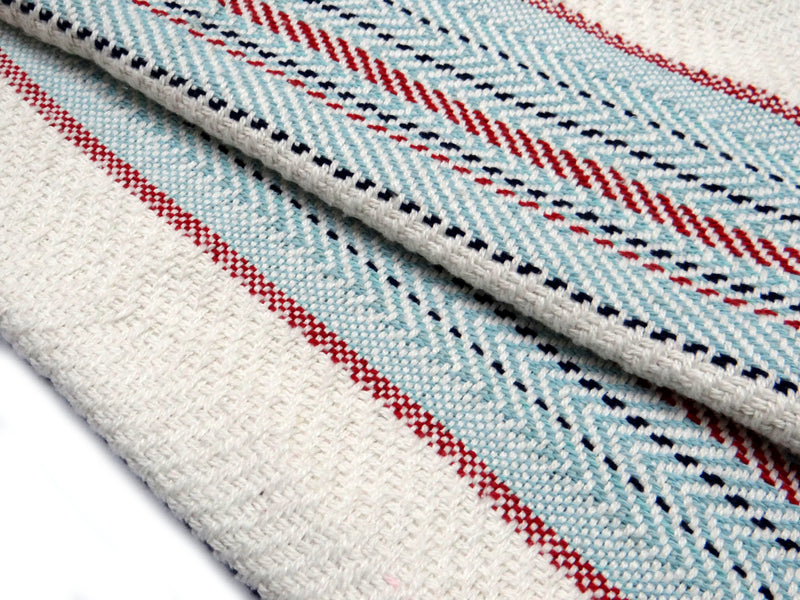 Multicolored throw with designer pattern