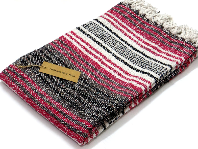 LIVINPARADISE | Authentic Falsa Blanket | Recycled Throw and Blanket | Picnic or Camping | Home Decor & Everyday Use | Indoor and outdoor | Size 50" x 80" APPROX| Pink
