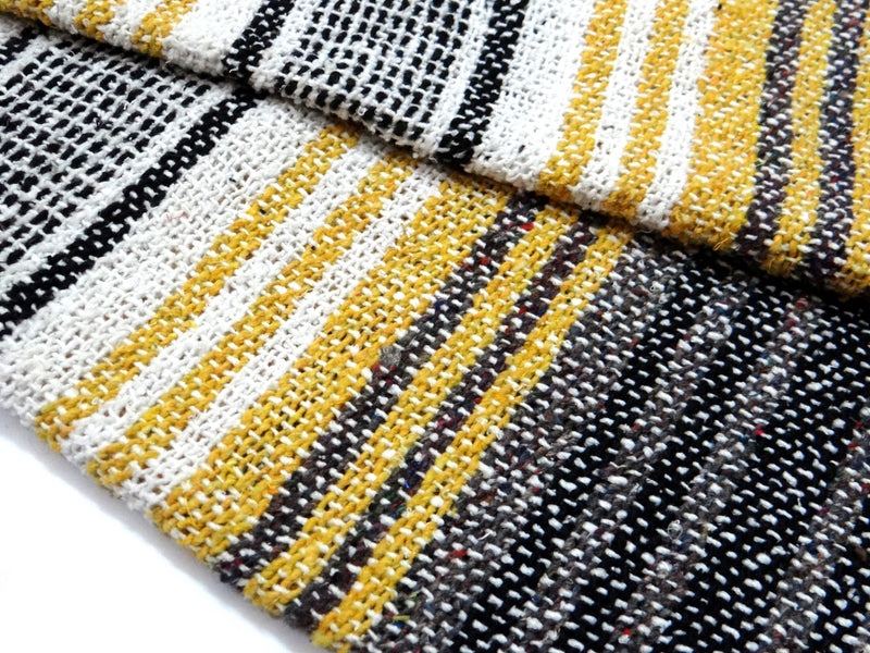 LIVINPARADISE | Authentic Falsa Blanket | Recycled Throw and Blanket | Picnic or Camping | Home Decor & Everyday Use | Indoor and outdoor | Size 50" x 80" APPROX| Yellow