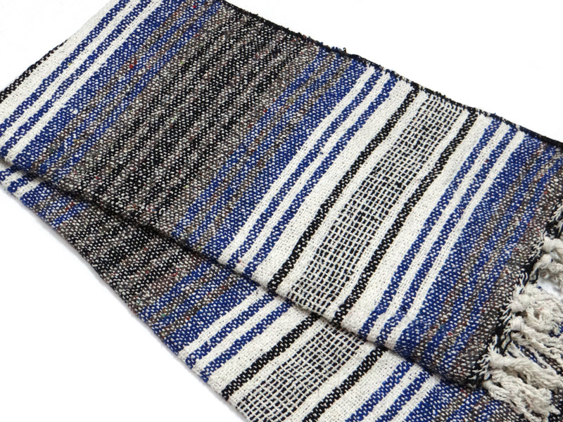 LIVINPARADISE | Authentic Falsa Blanket | Recycled Throw and Blanket | Picnic or Camping | Home Decor & Everyday Use | Indoor and outdoor | Size 50" x 80" APPROX| Blue
