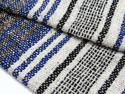 LIVINPARADISE | Authentic Falsa Blanket | Recycled Throw and Blanket | Picnic or Camping | Home Decor & Everyday Use | Indoor and outdoor | Size 50" x 80" APPROX| Blue