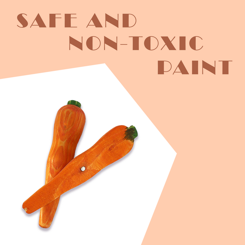 Magnetic Vegetables – 5 Wooden Vegetables with Knife for kids 1+