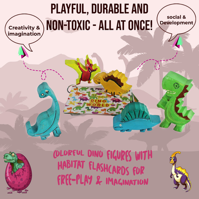 Dino Park Sew Habitat – Sew & Knot Activity for kids 4-6 Years