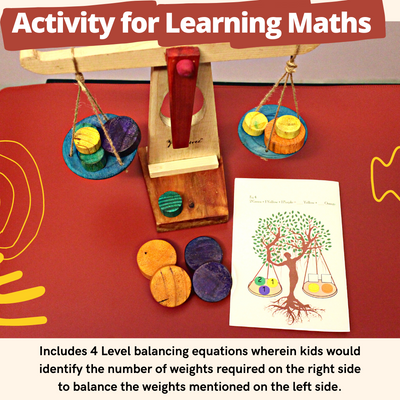 Livinparadise Balancing Tree – Self-Assemble Weighing Balance with Equations for kids 5+