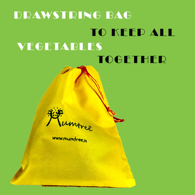 Magnetic Vegetables – 5 Wooden Vegetables with Knife for kids 1+