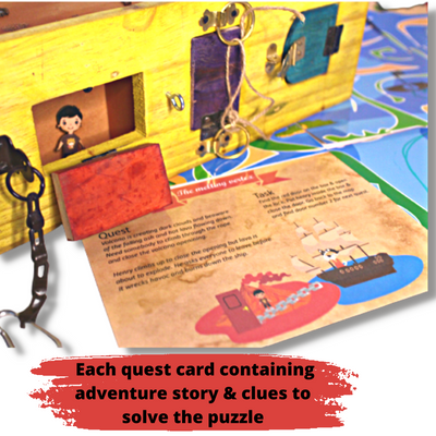 Mystery Box – Montessori Lock box with Adventure Puzzle for kids 4+