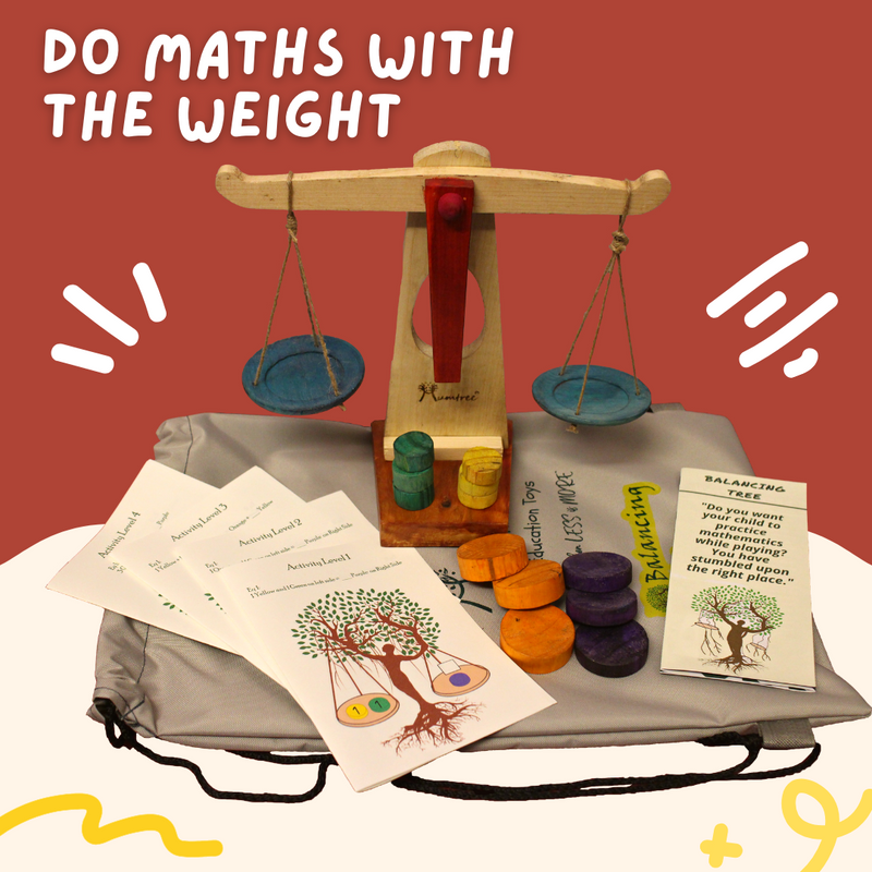 Livinparadise Balancing Tree – Self-Assemble Weighing Balance with Equations for kids 5+