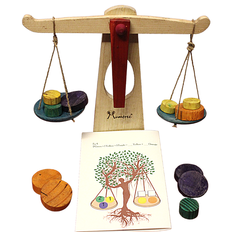 Livinparadise Balancing Tree – Self-Assemble Weighing Balance with Equations for kids 5+
