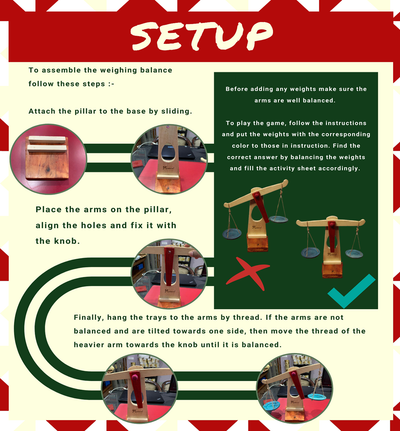 Livinparadise Balancing Tree – Self-Assemble Weighing Balance with Equations for kids 5+