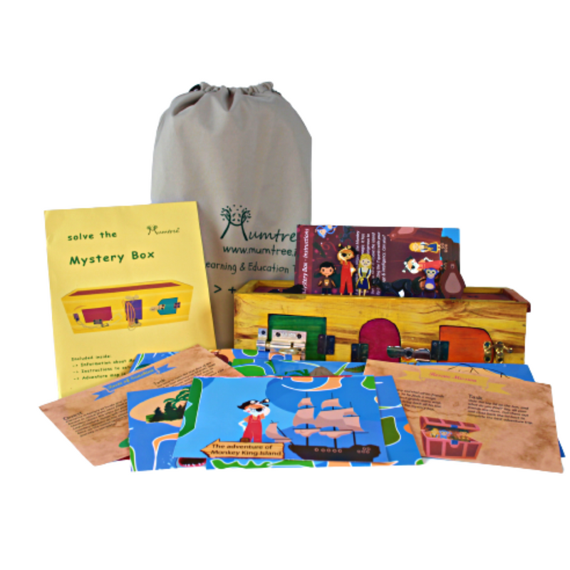 Mystery Box – Montessori Lock box with Adventure Puzzle for kids 4+