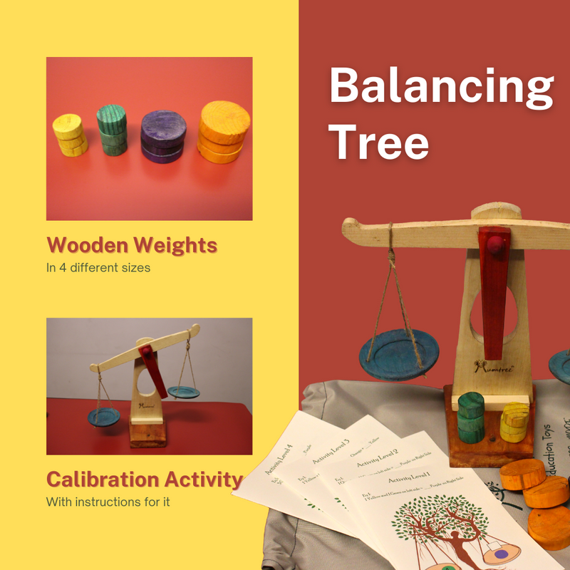 Livinparadise Balancing Tree – Self-Assemble Weighing Balance with Equations for kids 5+