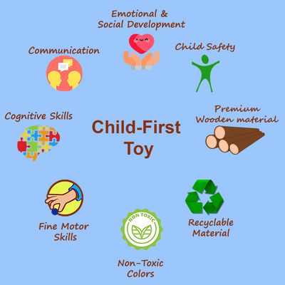 Livinparadise Thirsty Crow in the City – Wooden Story Puzzle for kids 2-5 Years