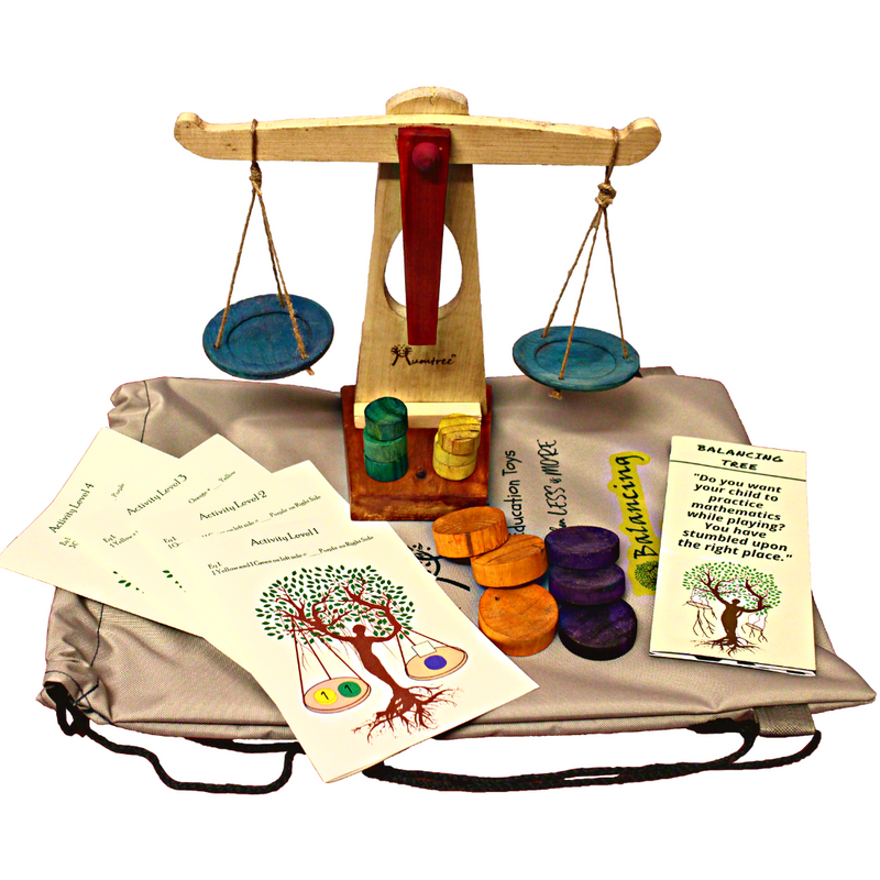 Livinparadise Balancing Tree – Self-Assemble Weighing Balance with Equations for kids 5+