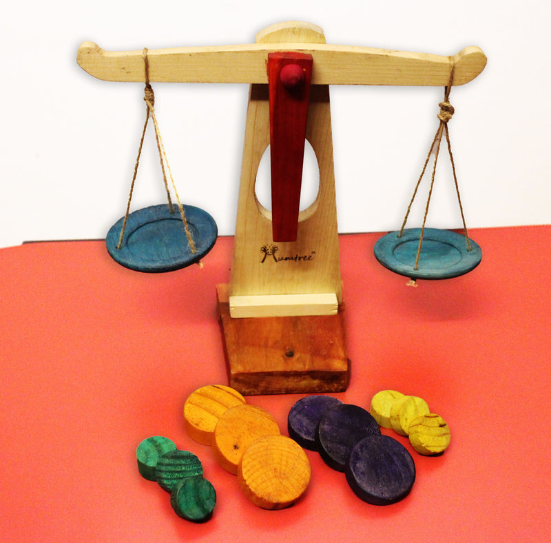 Livinparadise Balancing Tree – Self-Assemble Weighing Balance with Equations for kids 5+