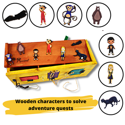 Mystery Box – Montessori Lock box with Adventure Puzzle for kids 4+