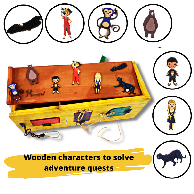 Mystery Box – Montessori Lock box with Adventure Puzzle for kids 4+