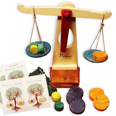 Livinparadise Balancing Tree – Self-Assemble Weighing Balance with Equations for kids 5+